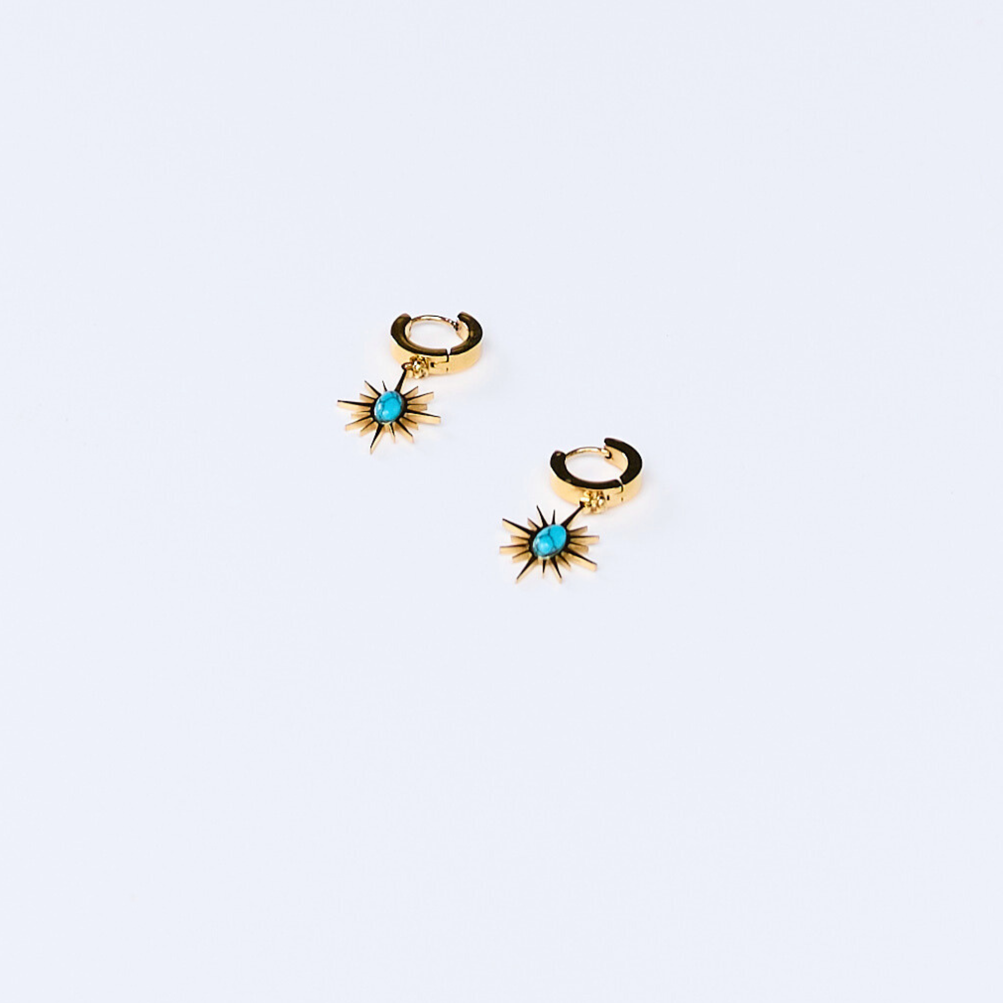 Solara Turquoise Huggie Earrings