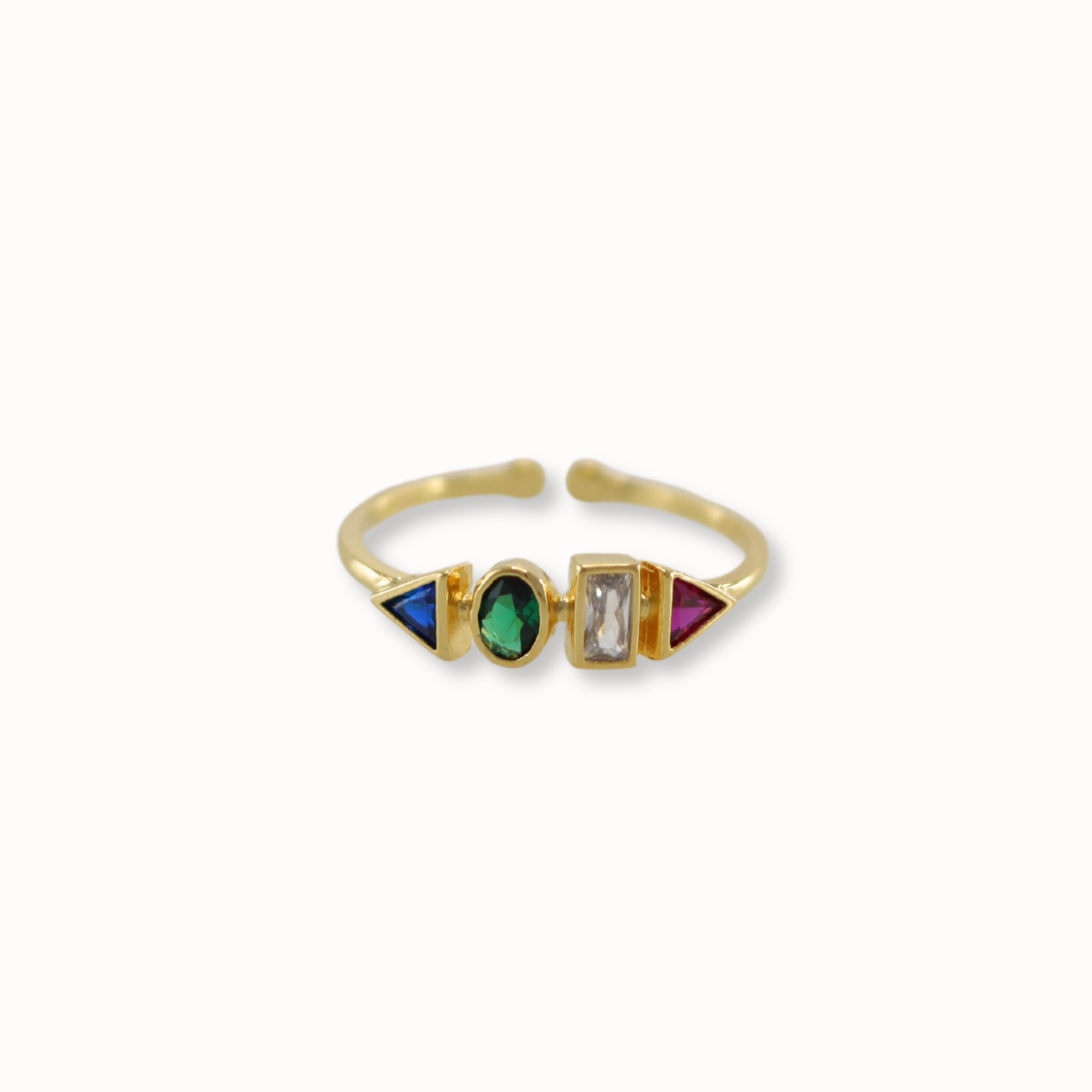 bague pierre colorée
