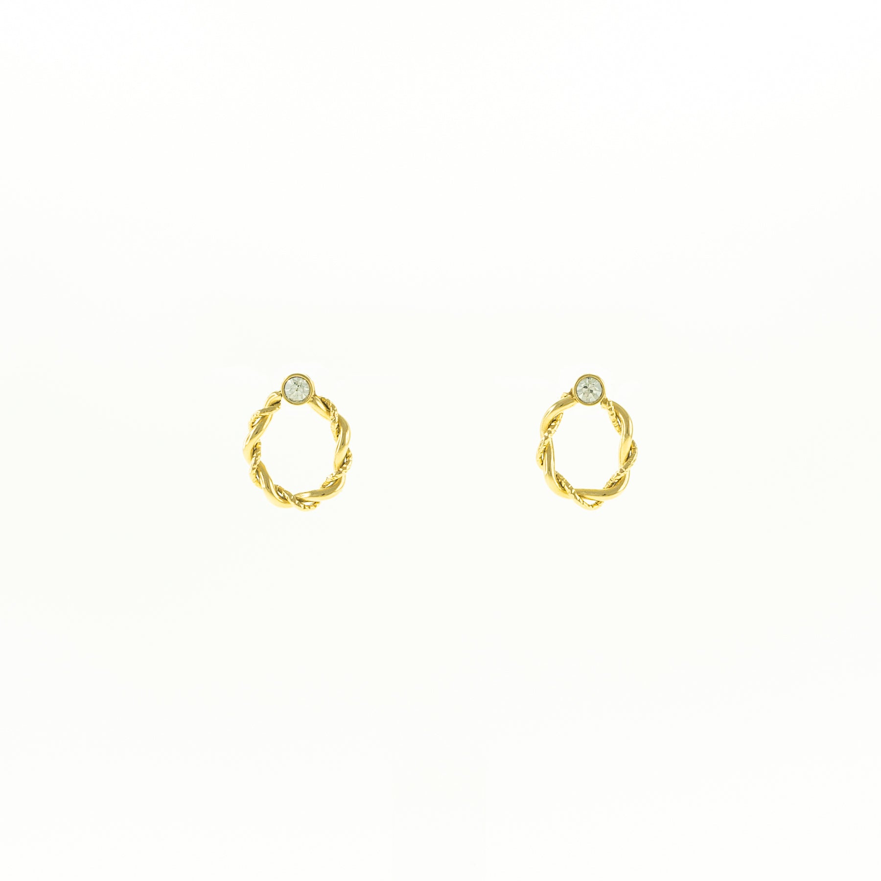 Twisted Circle Stud Earrings