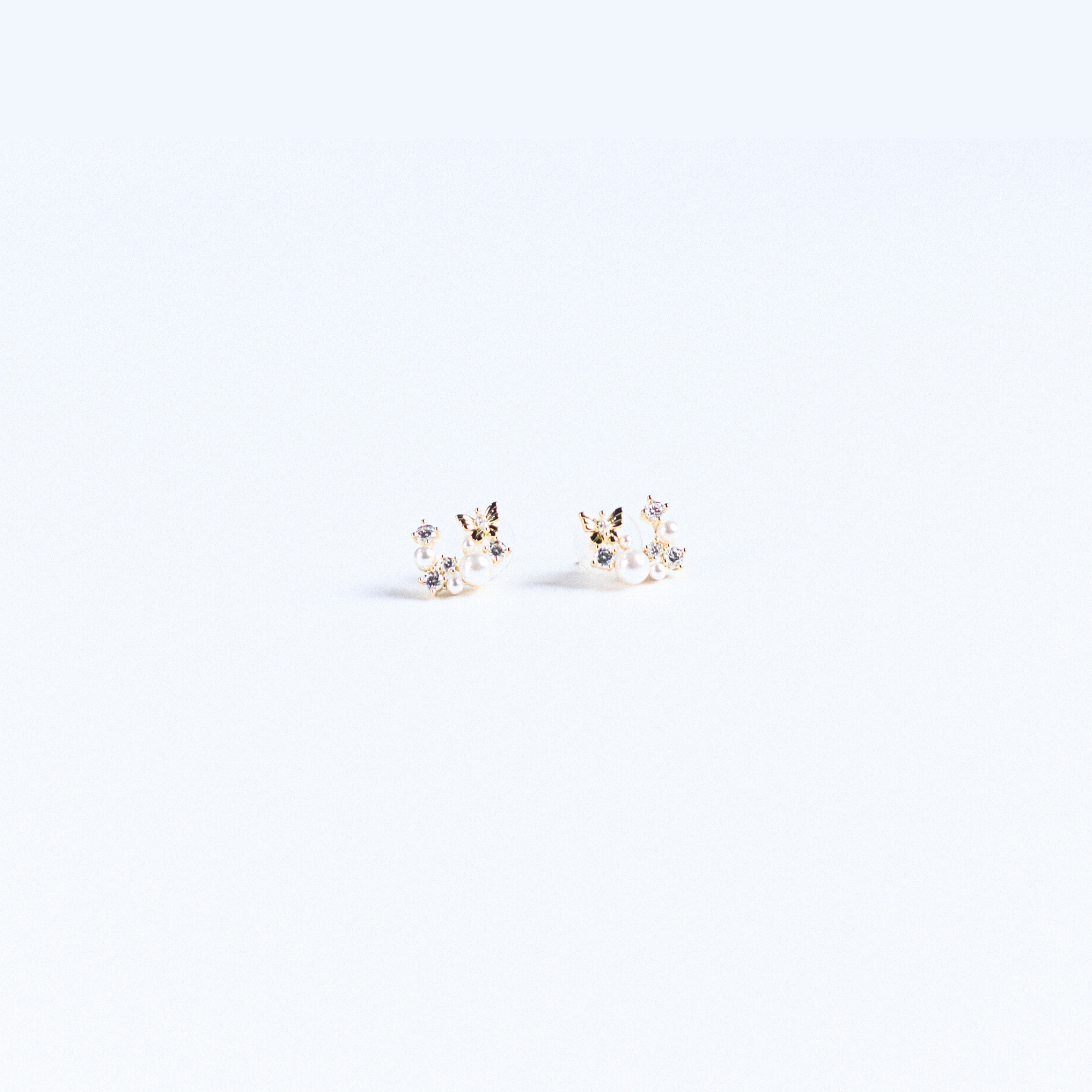 Luna Butterfly Crescent Earrings