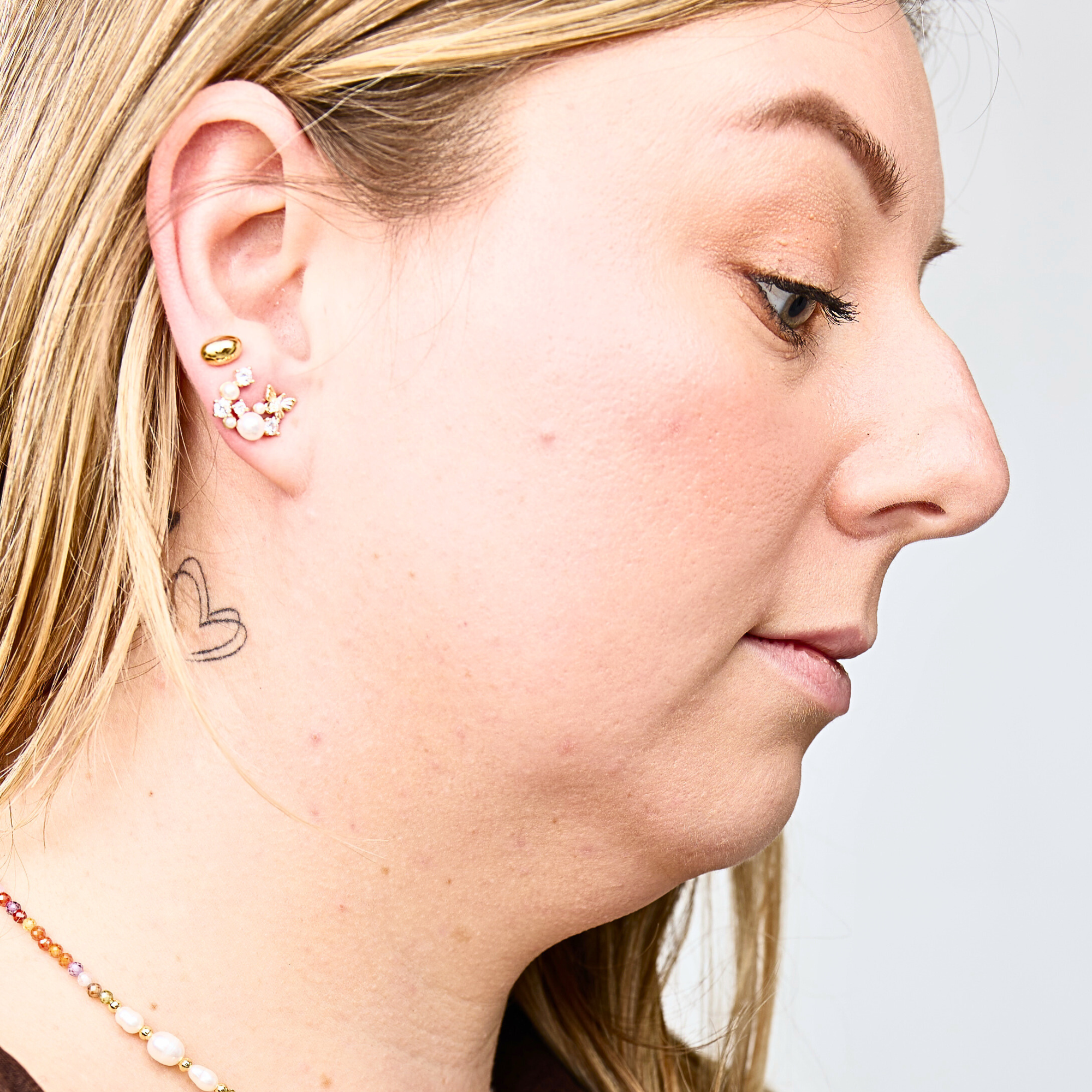 Luna Butterfly Crescent Earrings