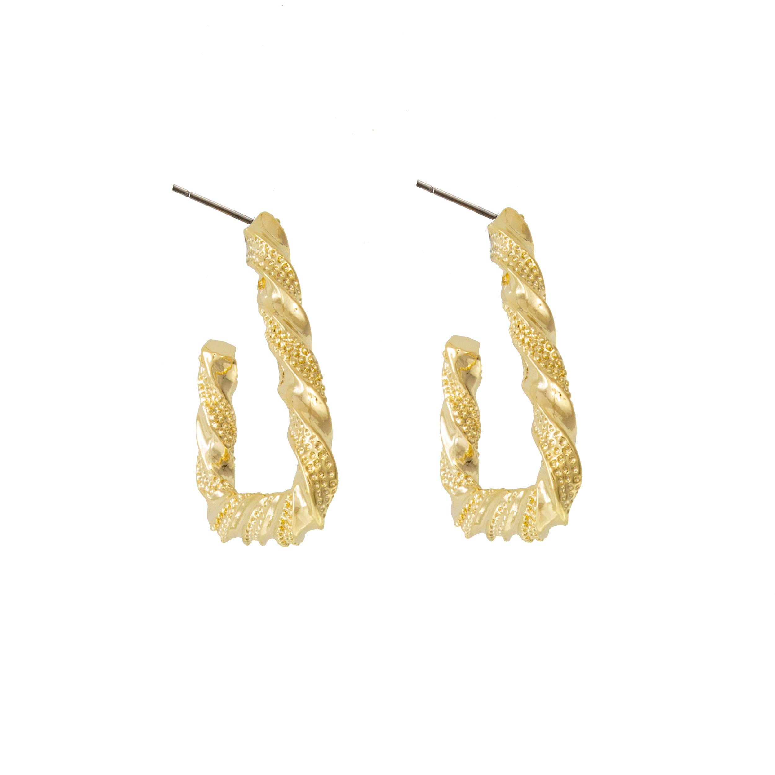 Twisted Triangle Hoop Earrings