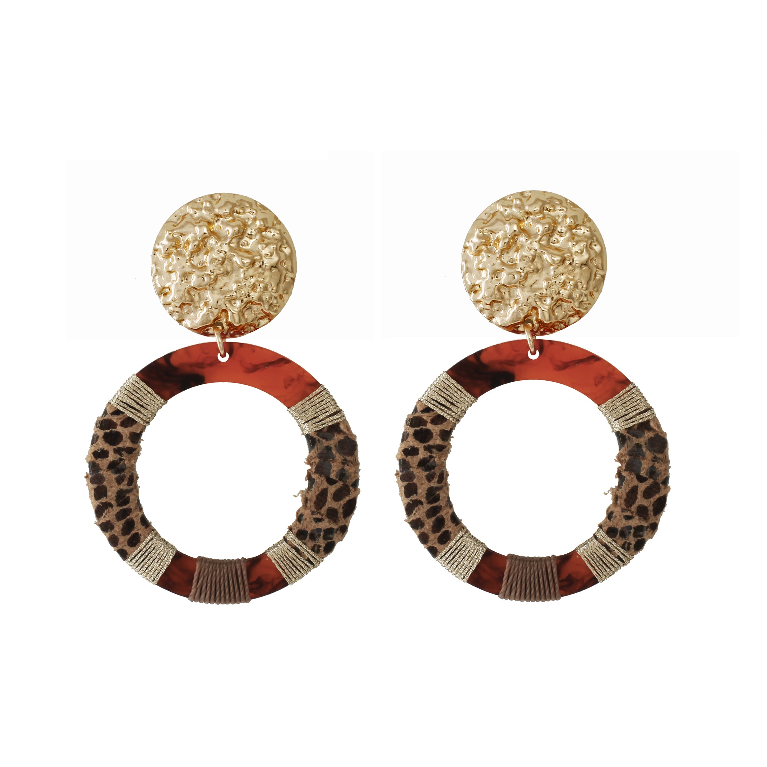 Leopard Print Hoop Earrings