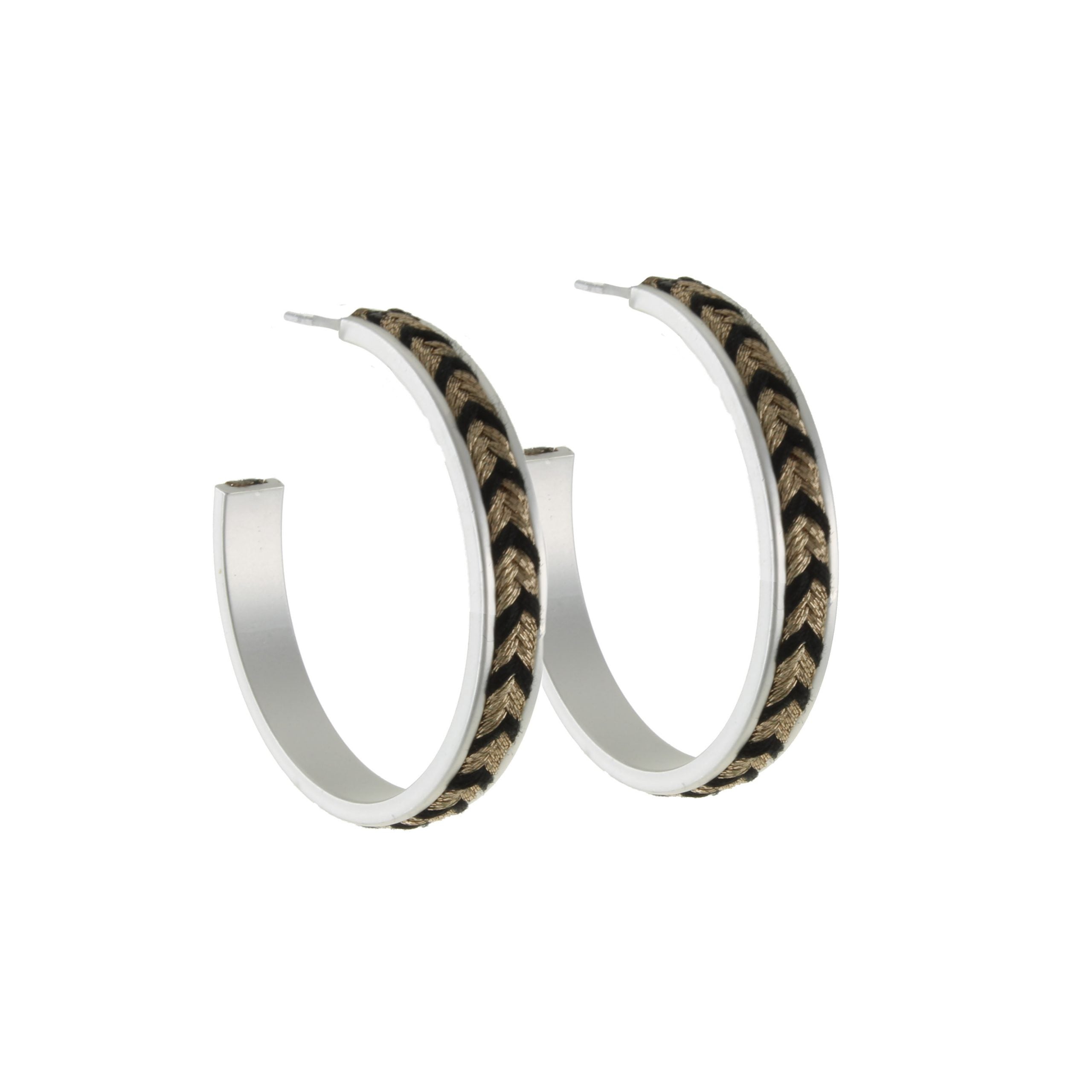 Textured Braided Hoop Earrings