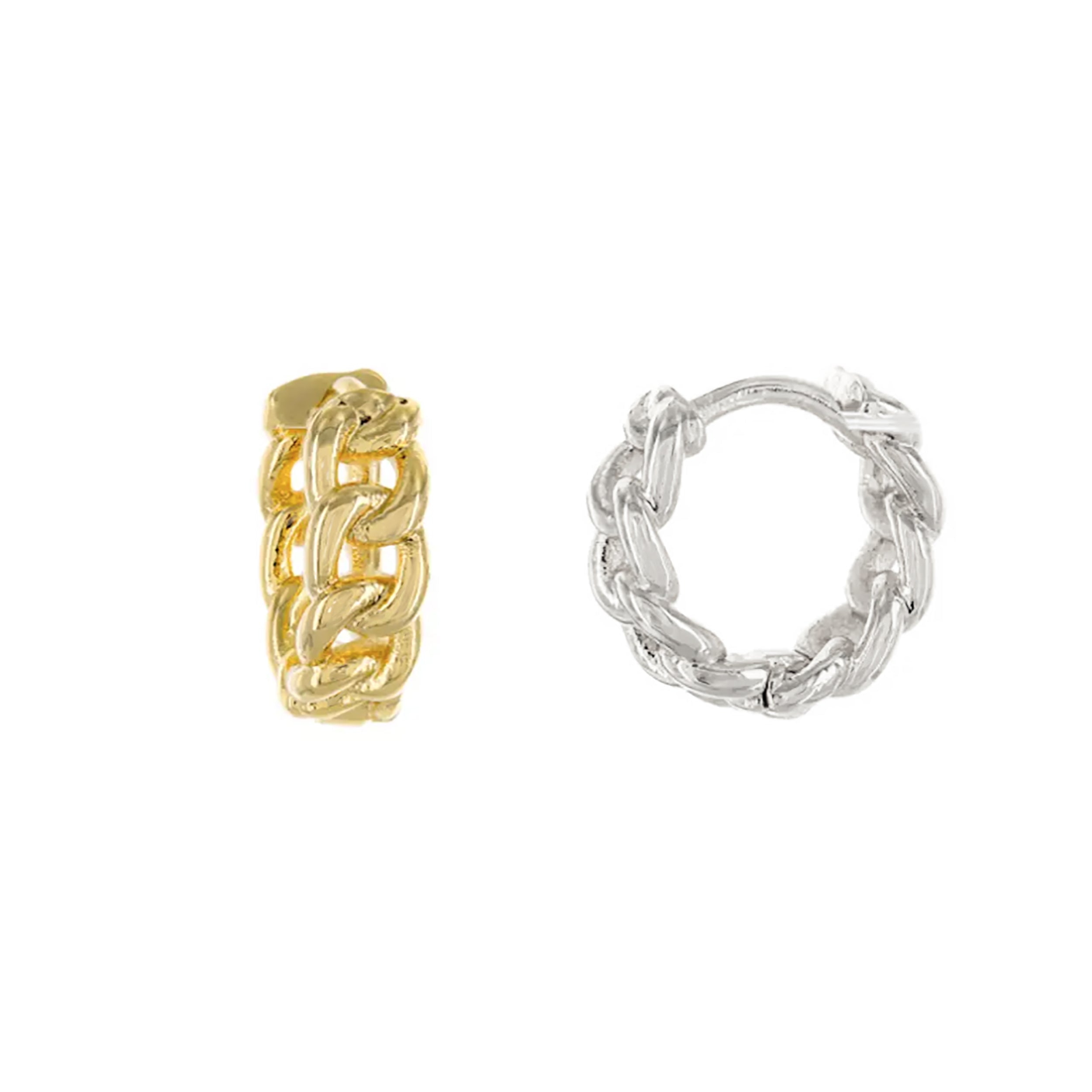 Chain Link Hoop Earrings