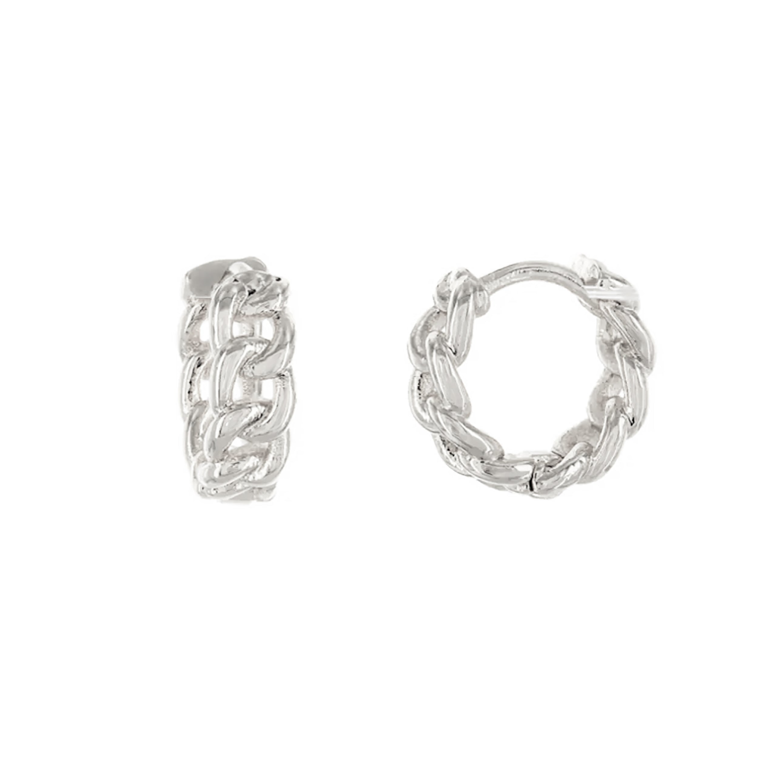 Chain Link Hoop Earrings