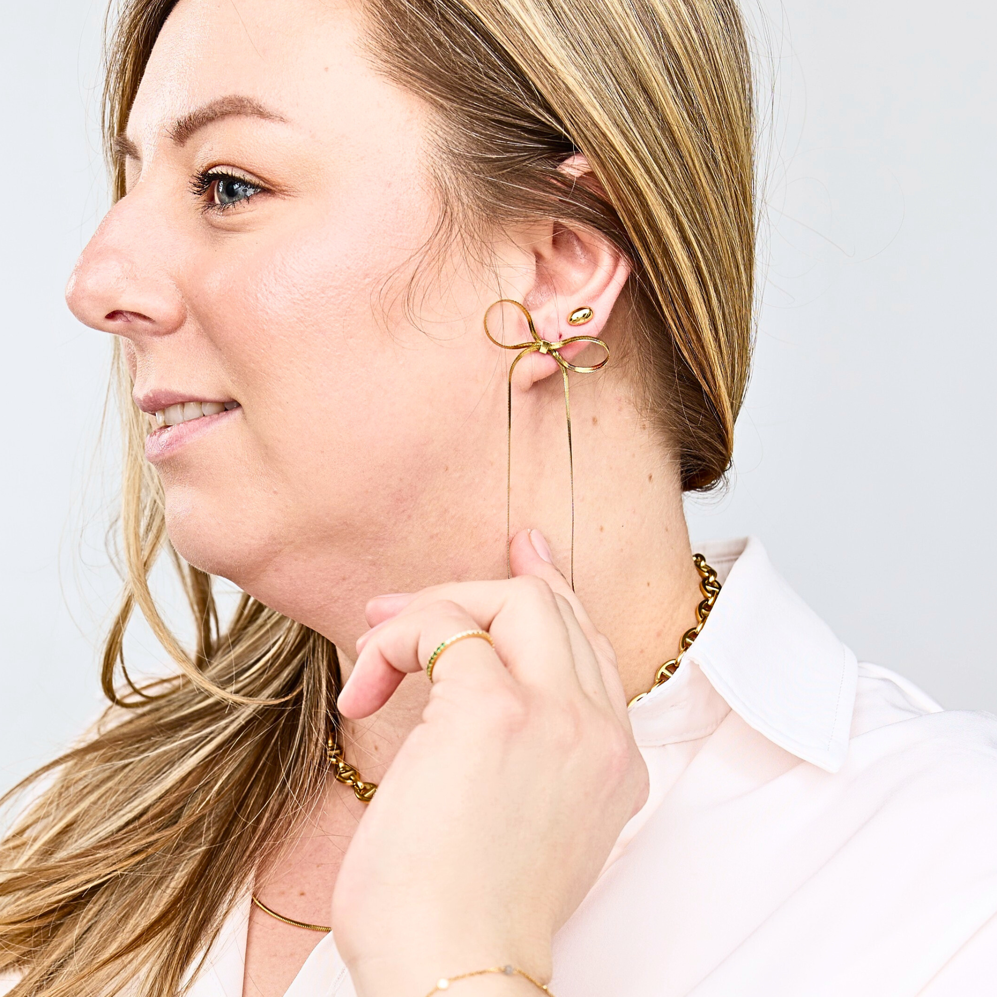 Arabella Bow Drop Earrings