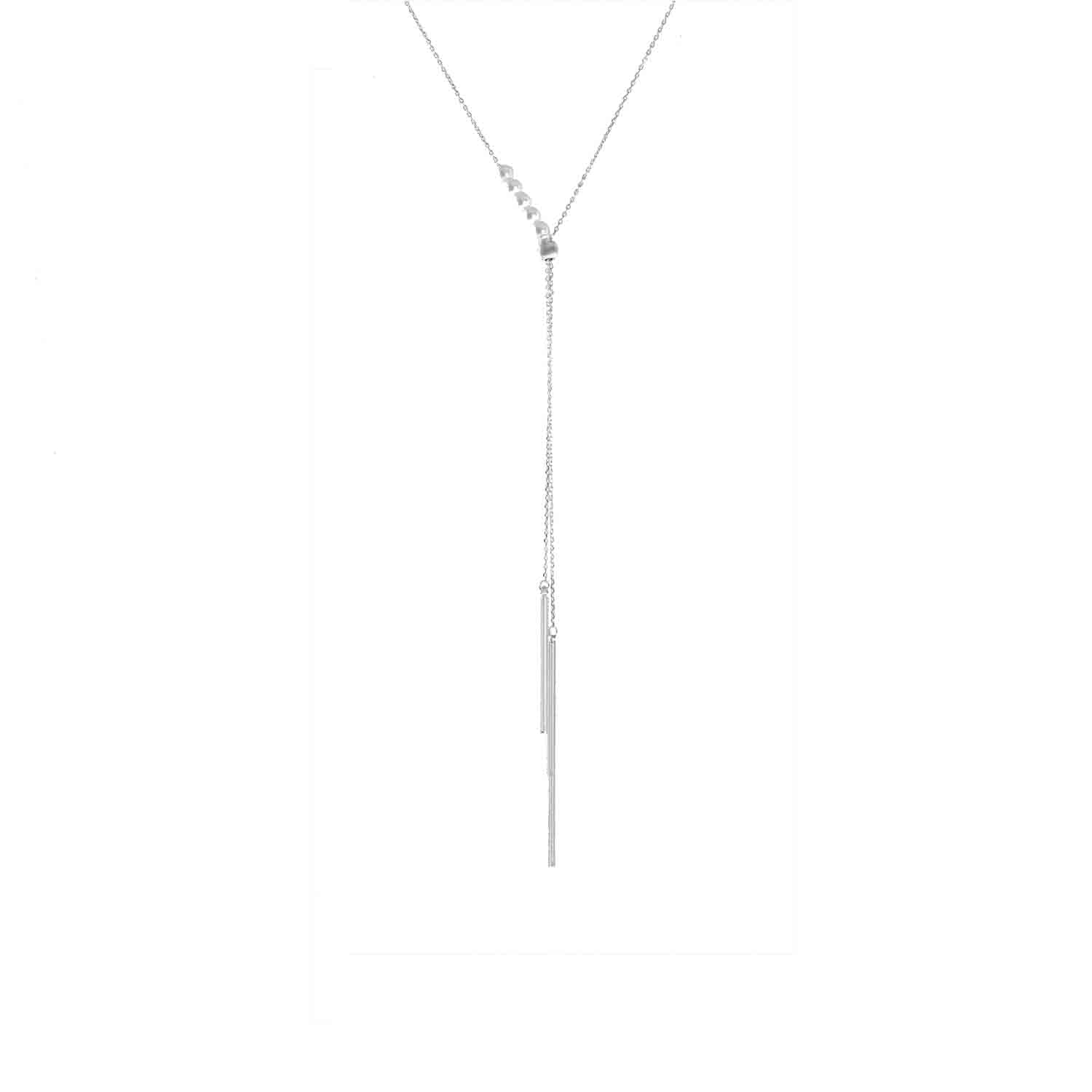 Lariat Necklace with Bar Pendant