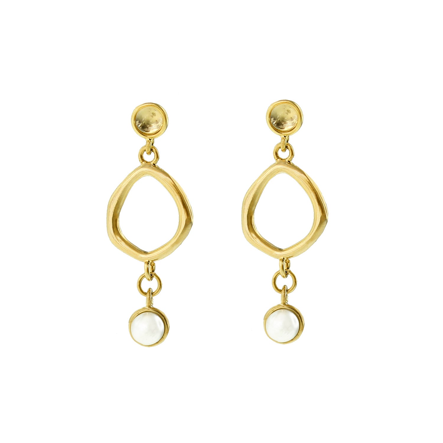 Organic Pearl Drop Earrings