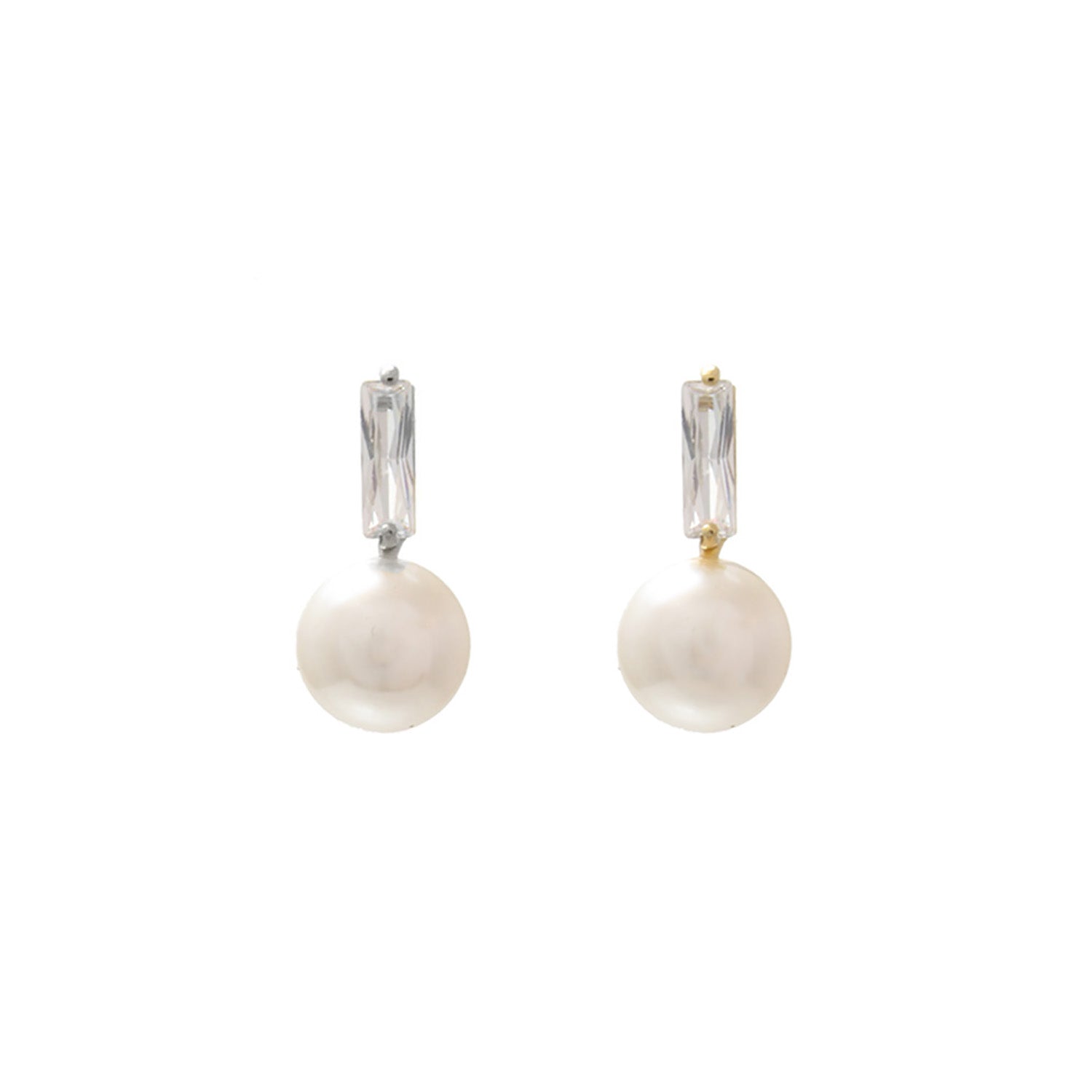 Pearl and Crystal Drop Earrings