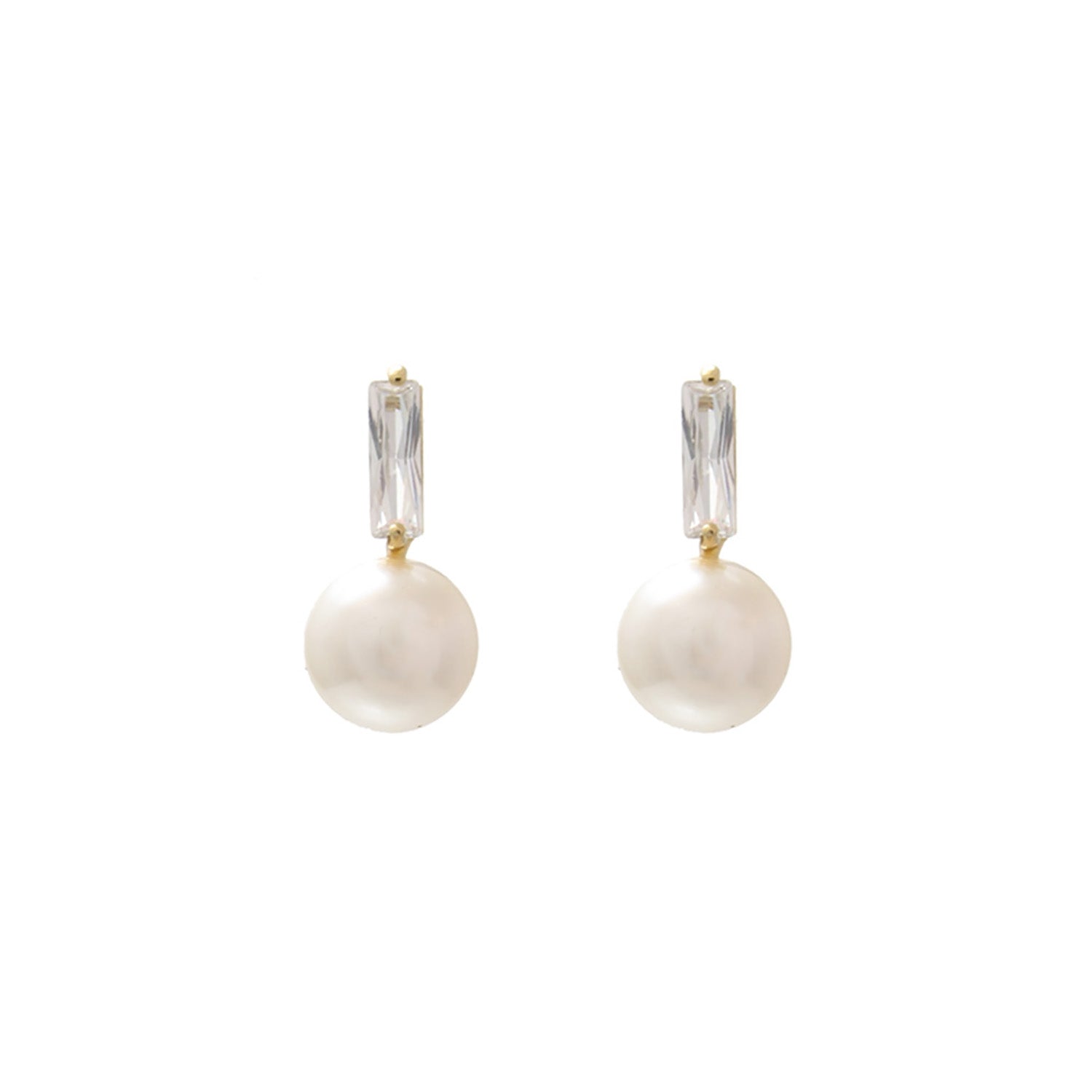 Pearl and Crystal Drop Earrings