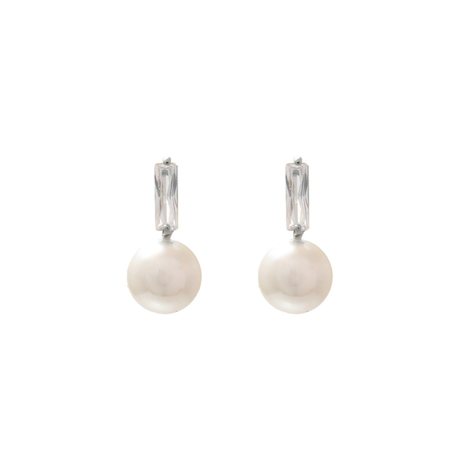 Pearl and Crystal Drop Earrings