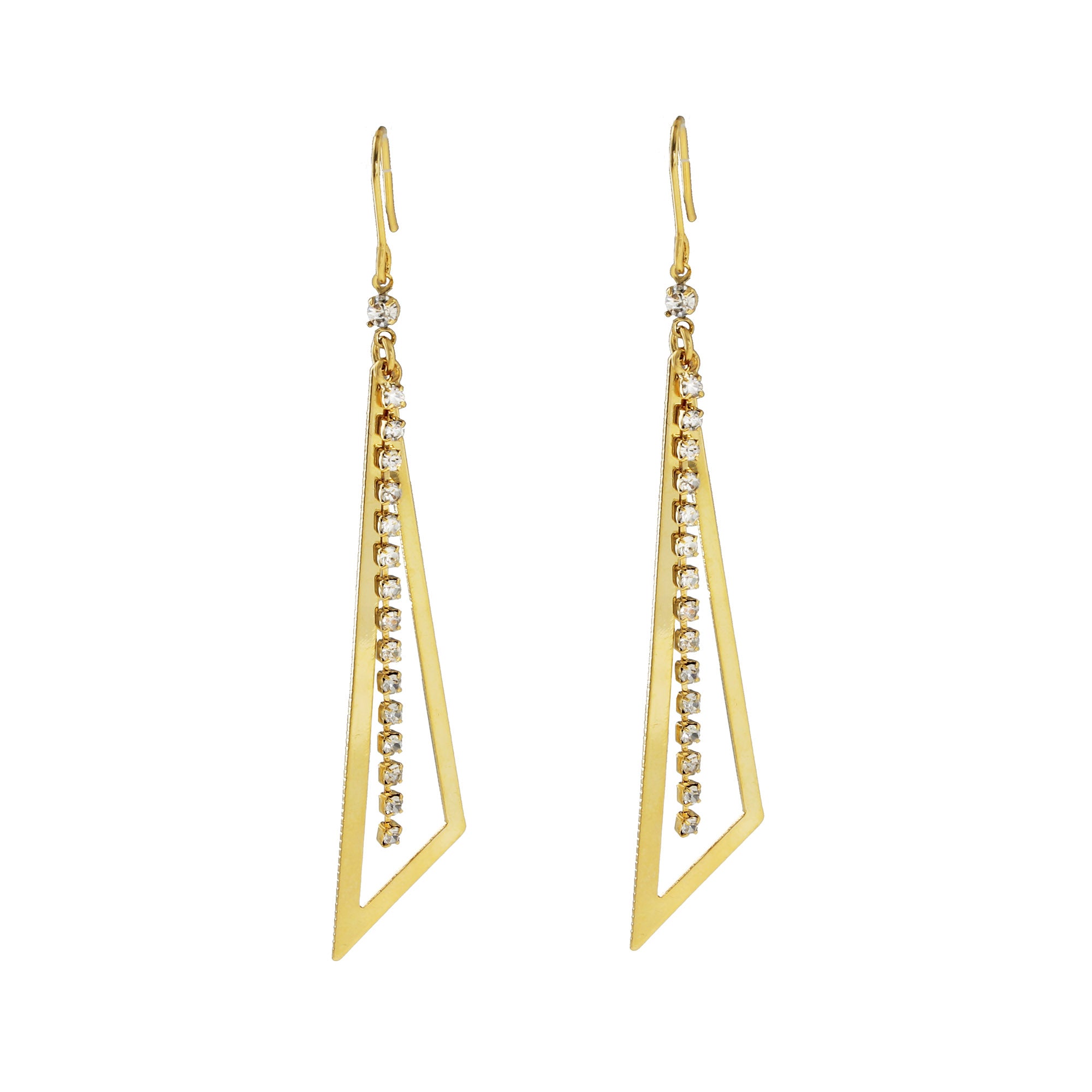 Dazzling Triangle Drop Earrings