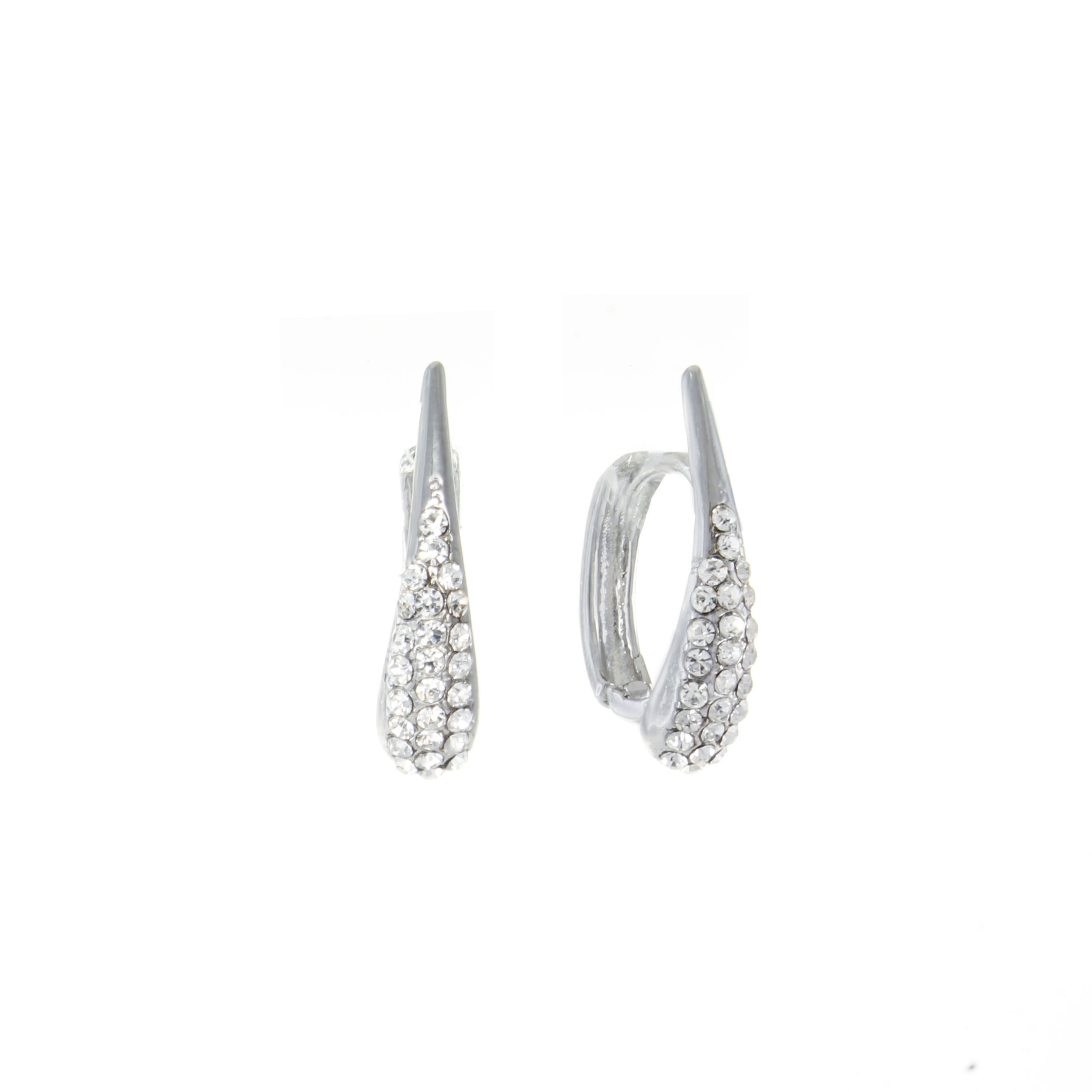 Crystal Teardrop Hoops